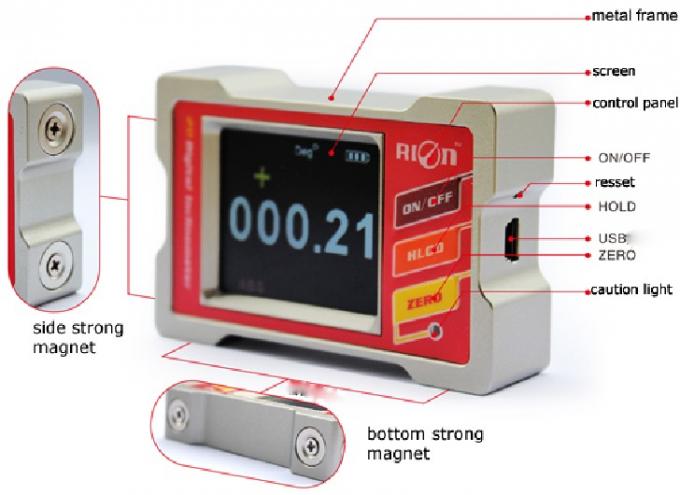 Inklinationskompasswinkelsucher-Kegelradgetriebe des Winkelmesser-Sucher-Winkel-Messgerät-Meters digitales magnetische Basis