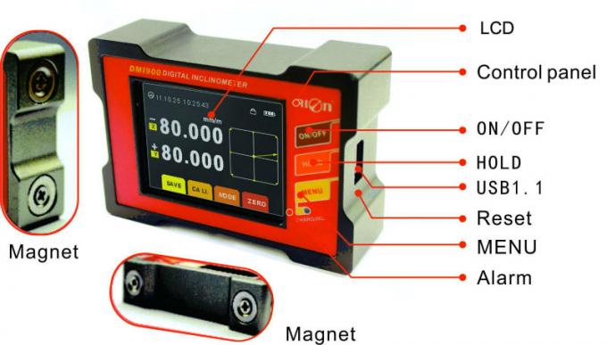 Digital-Inklinationskompassse - Multiachsen, Entschließung 0,1 - 0.001deg, Steigungs-Meter | Digital-Klinometer